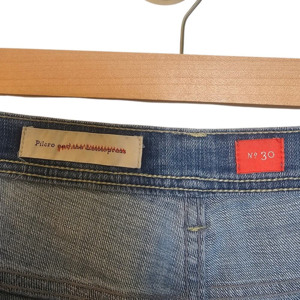 Pilcro by Anthropologie Boho Floral Mid Rise Boyfriend Distressed Denim Jeans - Picture 9 of 10